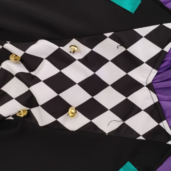 Leg Avenue Miss Mad Hatter Costume - Purple, Black, and Yellow - Picture 8 of 11